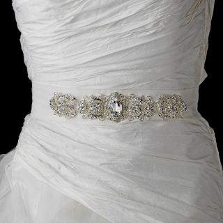   Pearl & Rhinestone Bridal Wedding Dress Sash Belt White or Ivory