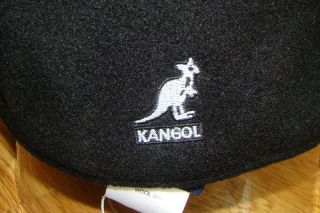 Mens Classic Kangol Wool 504 Ivy Cap Color Black