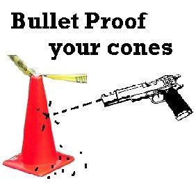 Bullet Proof your ORANGE TRAFFIC SAFETY CONE with ConeTopper, the 