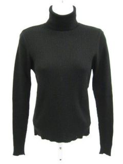 kenzo black ribbed long sleeve turtleneck sweater sz s