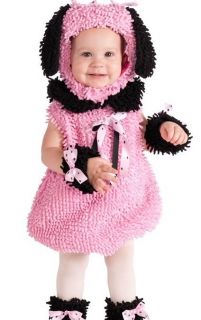 Girls Baby Infant Pink Poodle Puppy Dog Halloween Fancy Dress Costume