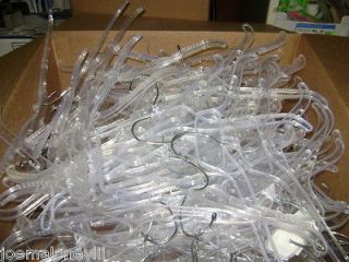 SHIRT HANGERS 17 CLEAR PLASTIC RETAIL (USED) LOT 300