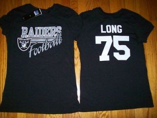 RAIDERS WOMENS HOWIE LONG FRANCHISE SHORT SLEEVE JERSEY SHIRT SMALL 