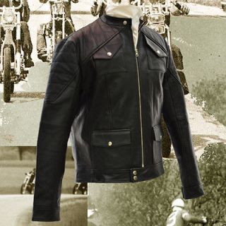 Dust leather motorcycle jacket chopper harley cafe racer lewis bates 