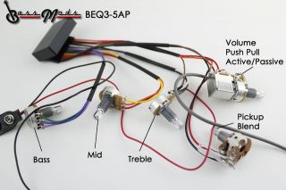 Band Active/Pass Bass Guitar Preamp 5 Controls BEQ3 5AP