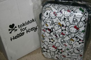 tokidoki Hello KItty Rolling Suitcase 35th Anniversary w/Luggage Tag