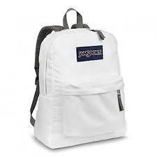 JANSPORT WHITE SUPERBREAK T501 SCHOOLBAG BACKPACK NEW WITH TAGS