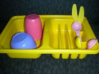 Little Tikes Country Kitchen Replacement Yellow Dish Rack Draining 