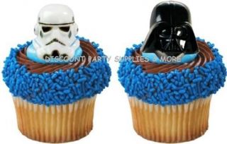 Star Wars Cupcake Rings Favors Cake Decoration Toppers 6ct