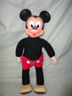 Vtg 20 Mickey Mouse Vinyl & Plastic Doll Hong Kong NR