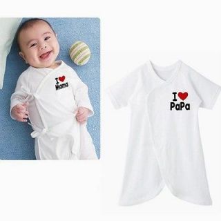   Baby BB Infant Clothes Underwear Cotton Romper I love papa/ mama
