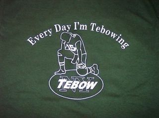 NEW S Tim Tebow New York Jets Every Day Im Tebowing T Shirt