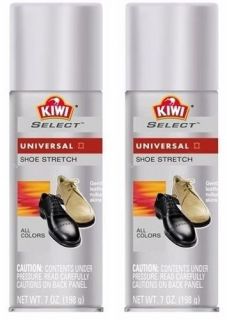 2x kiwi select universal shoe stretch aerosol spray can leather suede 