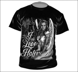 LOVE HATERS, TATTOO GRAPHIC T SHIRT. HEAVY COTTON. TOP QUALITY.*