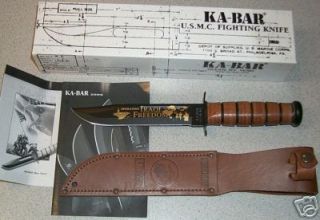 Ka Bar 9128 USMC Iraqi Freedom Straight Fighting Knife