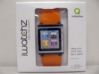 NEW iWatchz Q Wrist Watch Case   Apple iPod Nano 6G   ORANGE