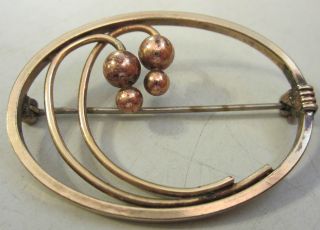 vintage kreisler goldtone oval brooch pin  14