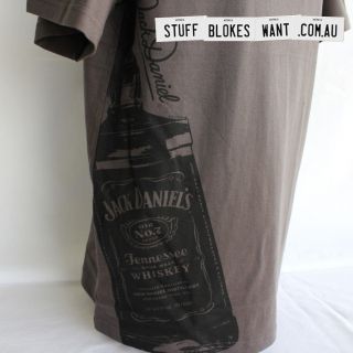 Jack Daniels Bottle Print T Shirt genuine official from Australian 