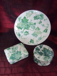 CHINA TRADER COLLECTOR PLATE AND TRINKET/POWDER/JEWELRY BOXES