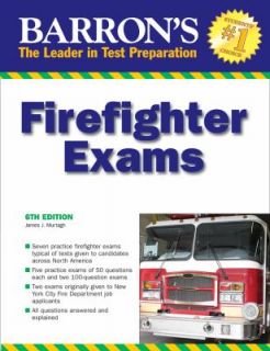 Barrons Firefighter Exams by James J. Murtagh 2009, Paperback 