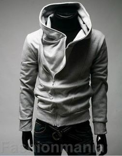 JJ Men Casual Zip Up Hoodie Jacket Sweatshirt Top 3colors M L XL XXL 