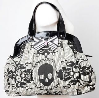 iron fist lacey days hand bag purse lace skull vegan