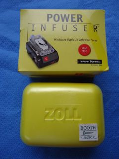 ZOLL POWER INFUSER #M100B 3A MINIATURE RAPID IV INFUSION PUMP INFUSION 