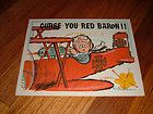 CURSE YOU RED BARON Grandma Vintage NAP PLAQUE 1967 Unused Humorous 