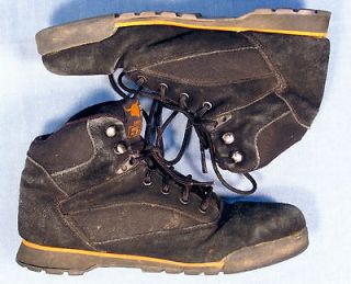 Texas Steer Steel Toed Oil Resistant Black Suede Boots Mens Size 6.5