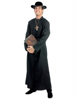black PRIEST holy pope church funny mens halloween costume STD