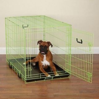 Crate Appeal Fashion Color Folding Dog Cage w/Divider Value ~ Lime 
