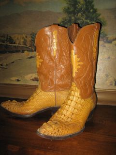 Black Jack hand made Alligator Hornback western cowboy Boots mens 9.5 