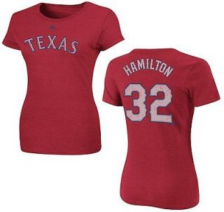 Texas Rangers Josh Hamilton Red Off Field Drama Ladies Jersey T Shirt 