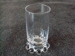 CANDLEWICK CLEAR By IMPERIAL GLASS 4 Juice BEADED Bottom