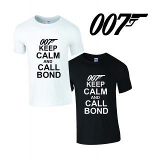 Keep Calm And Call Bond T Shirt   JAMES BOND 007   SKYFALL MOVIE 