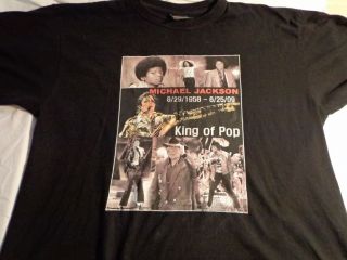 Michael Jackson King of Pop t shirt size is Large