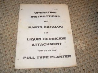 Oliver Tractor Liquid Herbicide Attachment 4 or 6 Row Planter Operator 