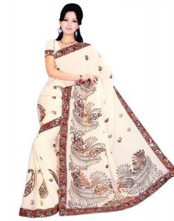 Bridal Bollywood Embroidery Sari Saree Costume DANSE DU VENTRE ROBE 