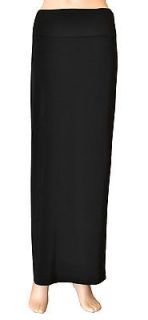 BABYO 37 Ankle length pull on black stretch knit pencil skirt