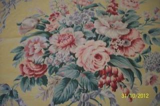 Rare RALPH LAUREN Kathleen Pink Wine Roses Fabric Drape or Tablecloth 