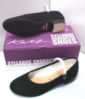 Katz RAD Character Syllabus Shoes, CUBAN & LOW Heel, Black Girls 