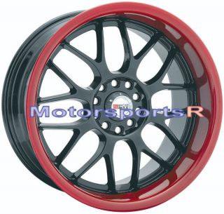   Black Red Lip Rims Wheels Subaru Impreza WRX Lexus ES350 ES330 ES300