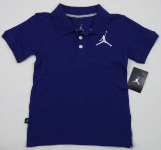 NWT AIR JORDAN Boys Polo Shirt Purple Sz7 NWT Top Nike Jumpman