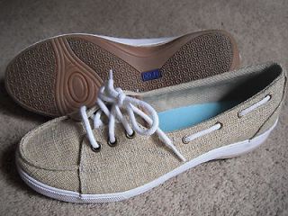NEW Womens Neutral Gold Canvas Keds Sport Brand Boat Shoes Size 6
