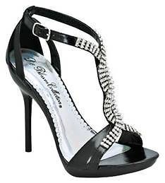 black jeweled dressy evening heel shoe sandal blossom more options