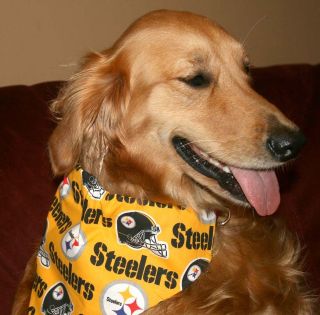 NFL Pittsburgh Steelers Dog Bandana over the collar