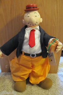 popeye wimpy 17 plush collectors doll 1985 has tags mint