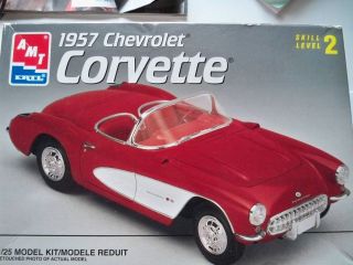 amt 1957 corvette car model kit 8212 