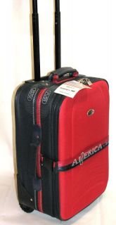 20 upright wheel luggage suit case carry on red blue