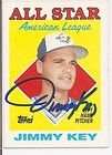 1987 TOPPS ALL STAR #395 JIMMY KEY auto sig signed BLUE JAYS